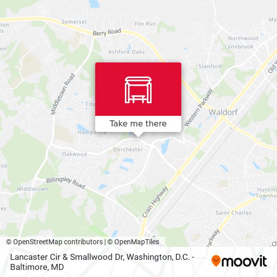 Lancaster Cir & Smallwood Dr map