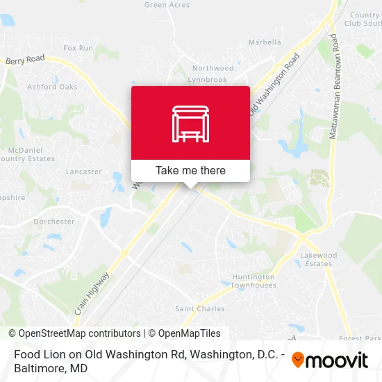 Food Lion on Old Washington Rd map