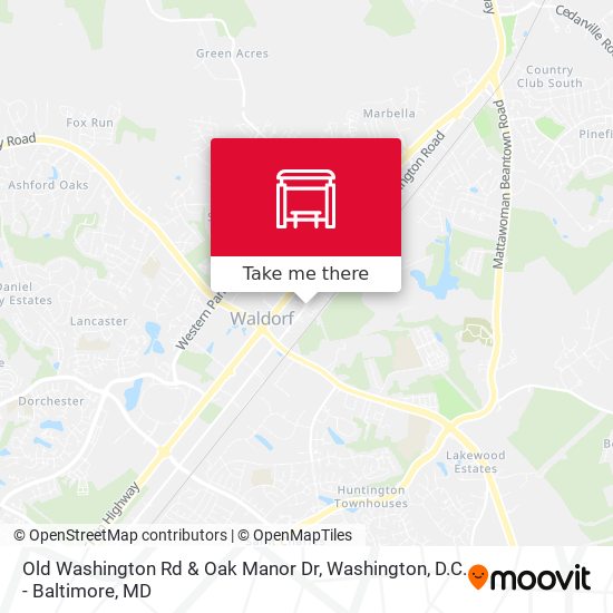 Old Washington Rd & Oak Manor Dr map