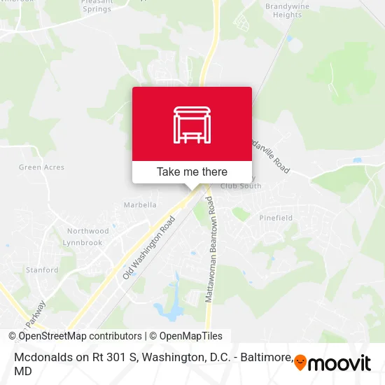 Mapa de Mcdonalds on Rt 301 S