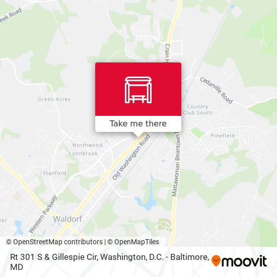 Rt 301 S & Gillespie Cir map