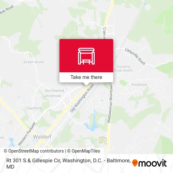 Rt 301 S & Gillespie Cir map