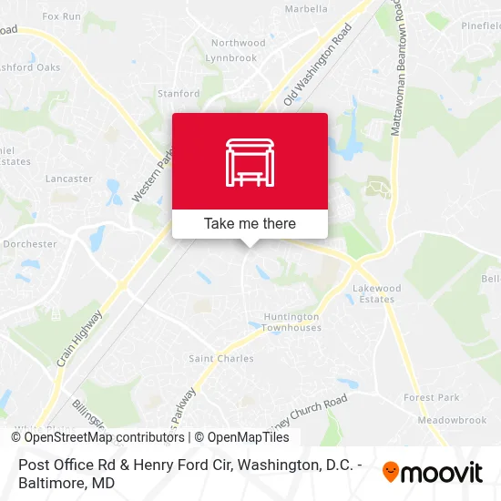 Post Office Rd & Henry Ford Cir map