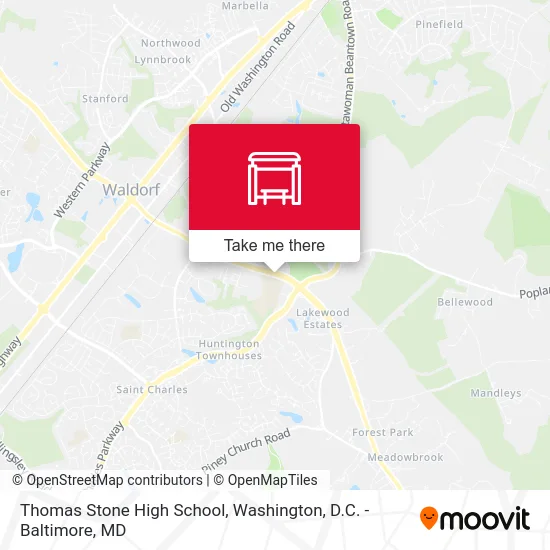 Thomas Stone High School map