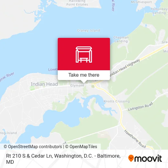 Rt 210 S & Cedar Ln map