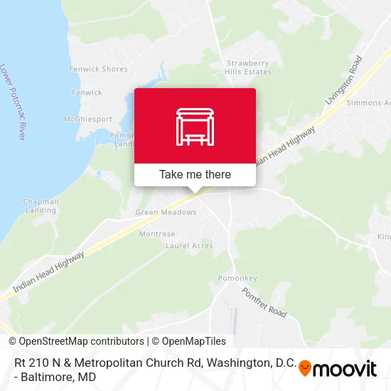 Rt 210 N & Metropolitan Church Rd map