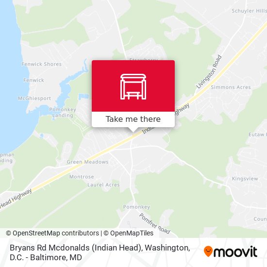 Mapa de Bryans Rd Mcdonalds (Indian Head)