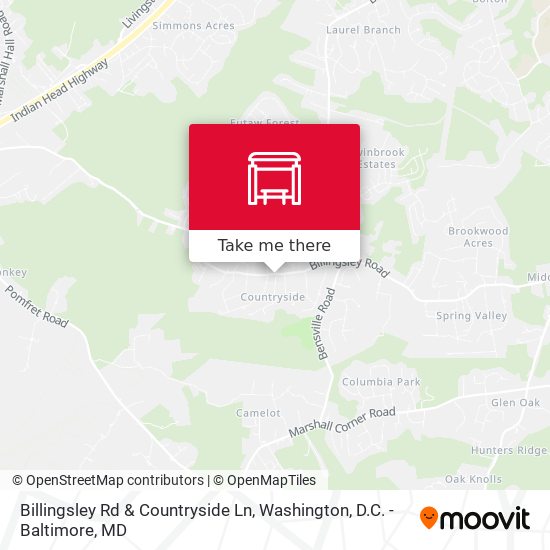 Billingsley Rd & Countryside Ln map