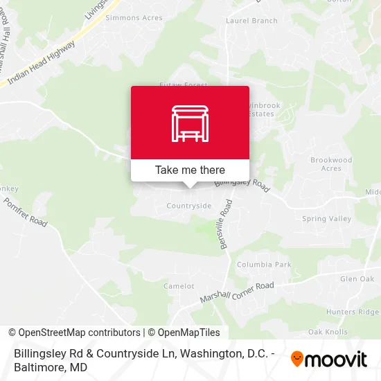 Billingsley Rd & Countryside Ln map