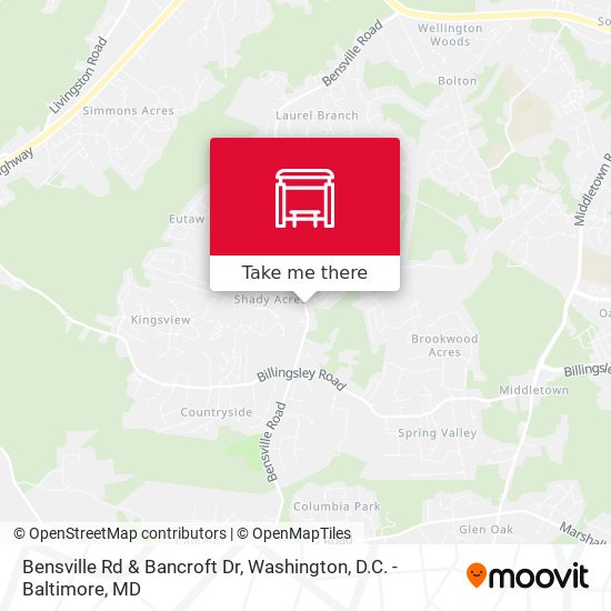 Bensville Rd & Bancroft Dr map
