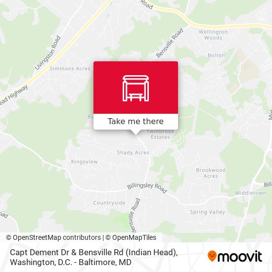 Mapa de Capt Dement Dr & Bensville Rd (Indian Head)