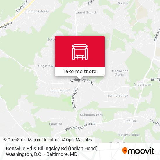 Mapa de Bensville Rd & Billingsley Rd (Indian Head)