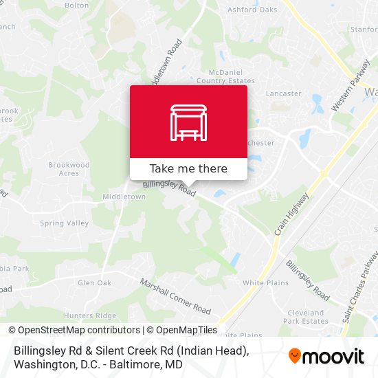 Mapa de Billingsley Rd & Silent Creek Rd (Indian Head)