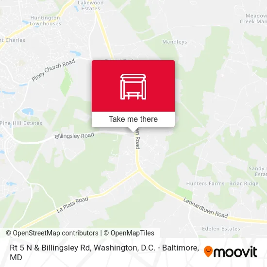 Rt 5 N & Billingsley Rd map