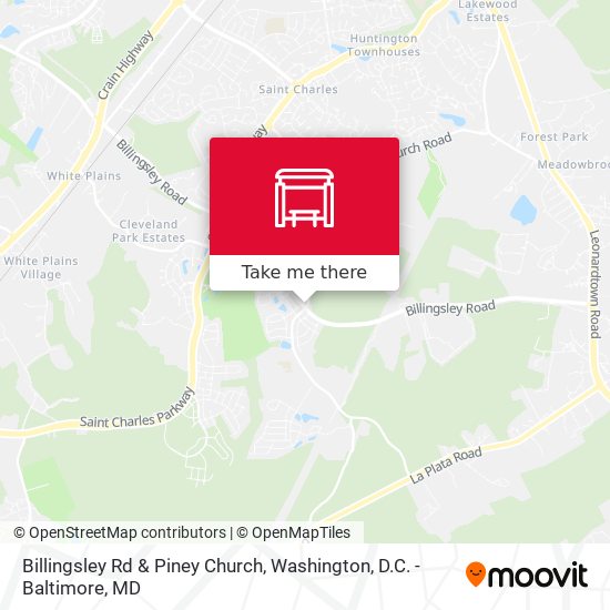 Billingsley Rd & Piney Church map