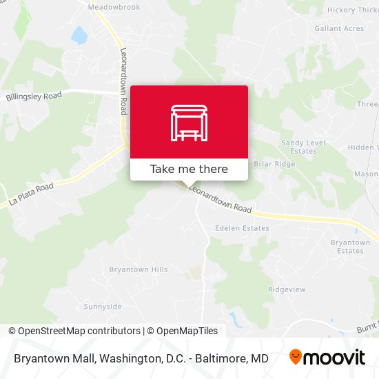 Bryantown Mall map