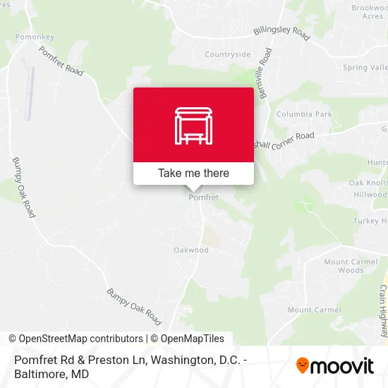 Pomfret Rd & Preston Ln map