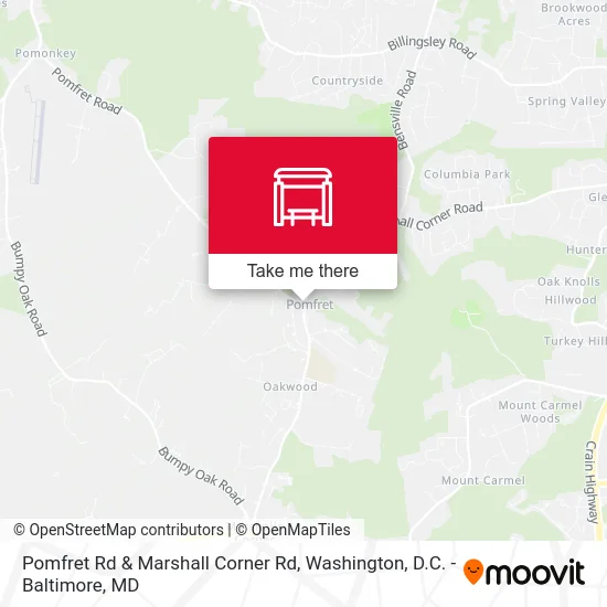 Pomfret Rd & Marshall Corner Rd map
