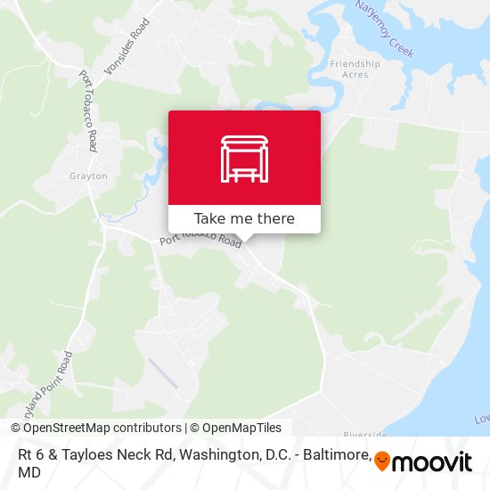 Rt 6 & Tayloes Neck Rd map