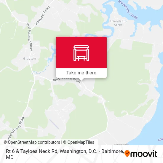 Rt 6 & Tayloes Neck Rd map