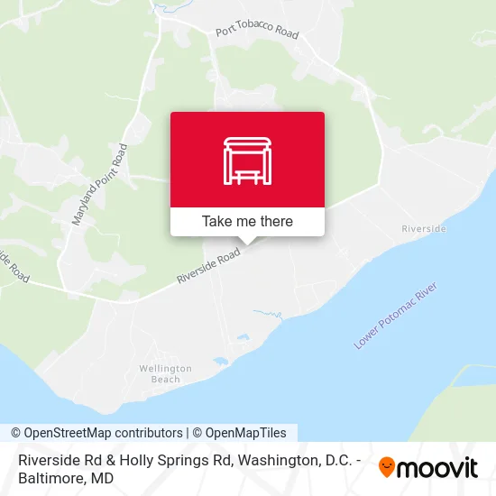 Riverside Rd & Holly Springs Rd map
