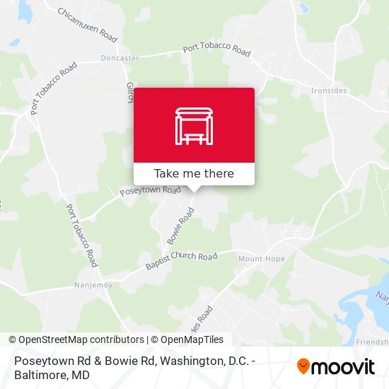 Poseytown Rd & Bowie Rd map