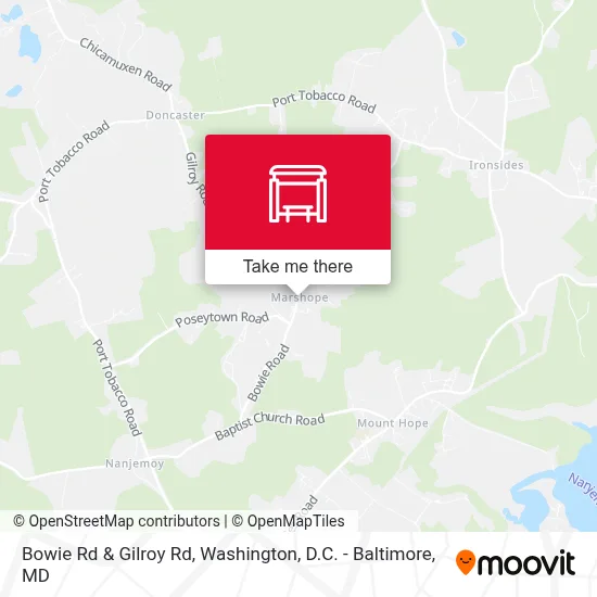 Bowie Rd & Gilroy Rd map