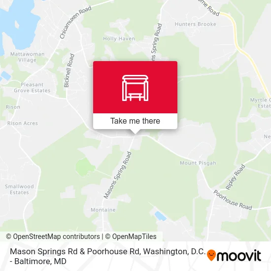 Mason Springs Rd & Poorhouse Rd map