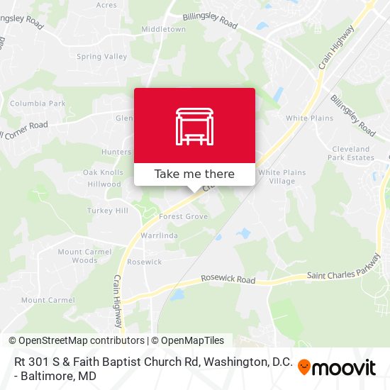 Mapa de Rt 301 S & Faith Baptist Church Rd