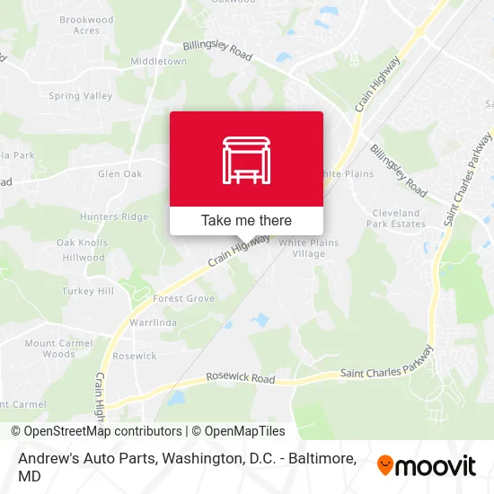 Andrew's Auto Parts map