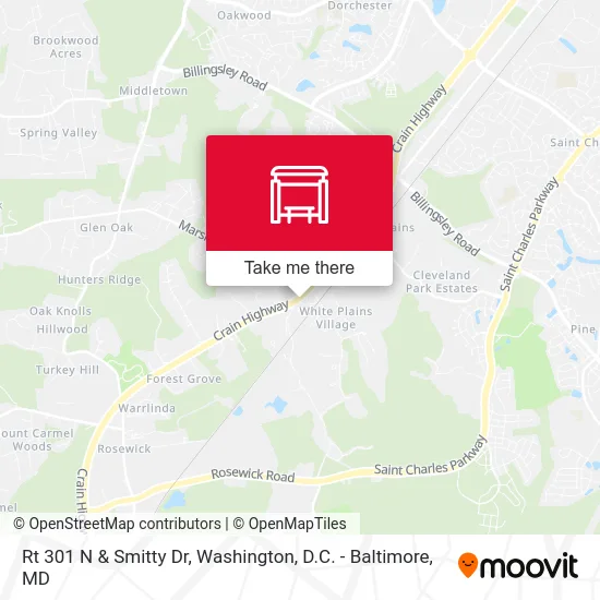 Rt 301 N & Smitty Dr map