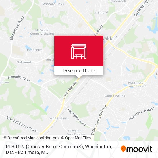 Rt 301 N (Cracker Barrel / Carraba'S) map
