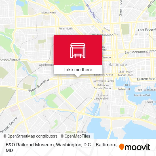 B&O Railroad Museum map