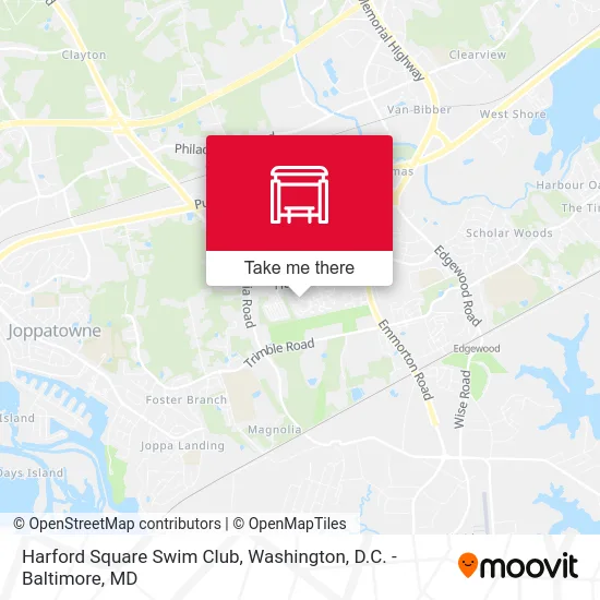 Harford Square Swim Club map