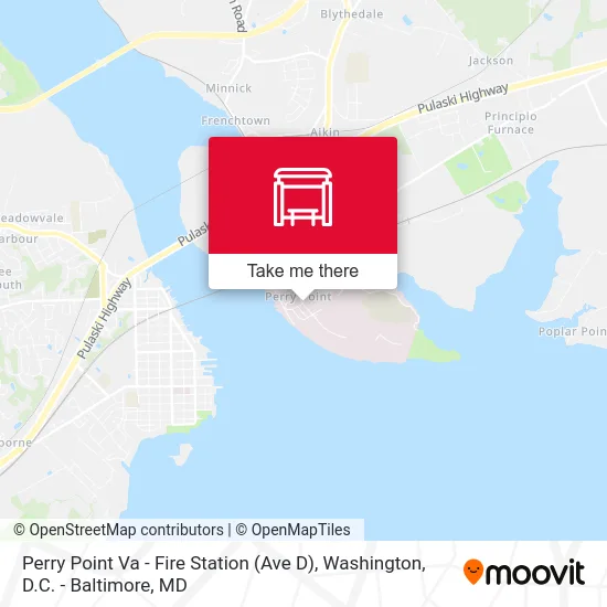 Perry Point Va - Fire Station (Ave D) map