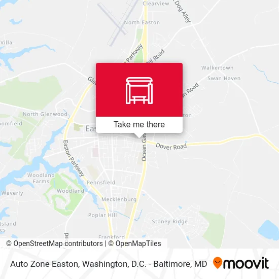 Auto Zone Easton map