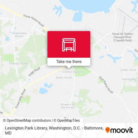 Lexington Park Library map