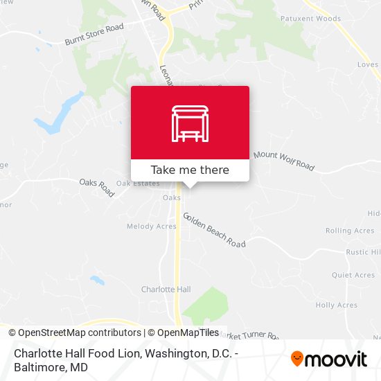 Charlotte Hall Food Lion map