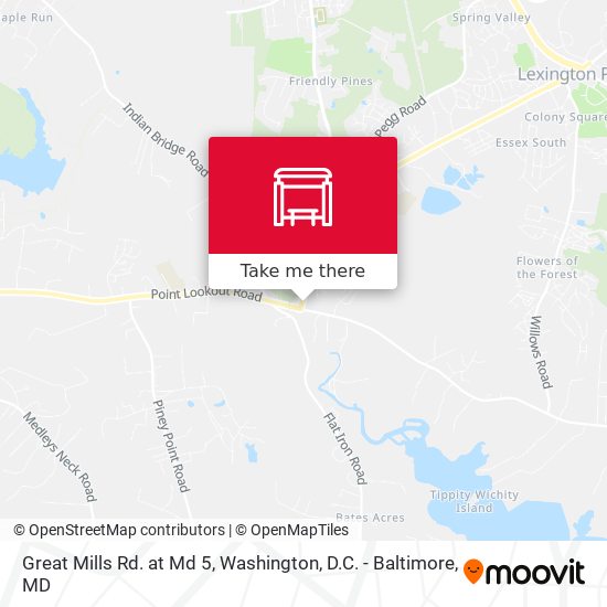Great Mills Rd. at Md 5 map