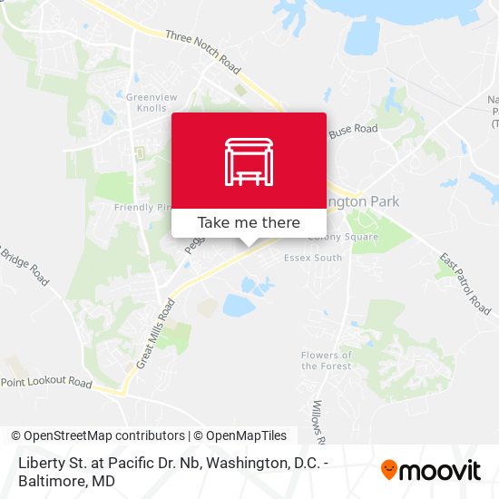 Liberty St. at Pacific Dr. Nb map