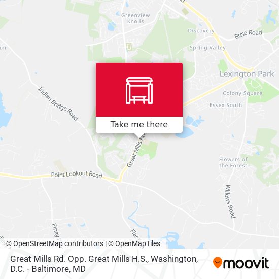 Great Mills Rd. Opp. Great Mills H.S. map