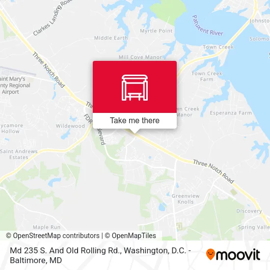 Md 235 S. And Old Rolling Rd. map