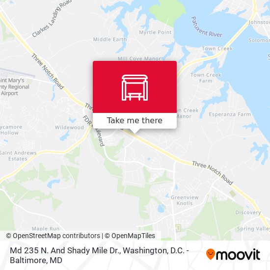 Md 235 N. And Shady Mile Dr. map