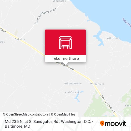 Md 235 N. at S. Sandgates Rd. map