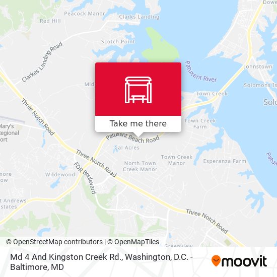 Mapa de Md 4 And Kingston Creek Rd.