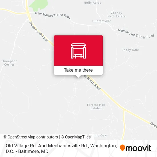 Old Village Rd. And Mechanicsville Rd. map