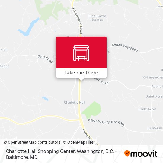 Mapa de Charlotte Hall Shopping Center