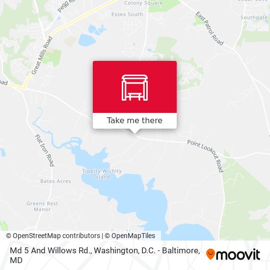 Mapa de Md 5 And Willows Rd.