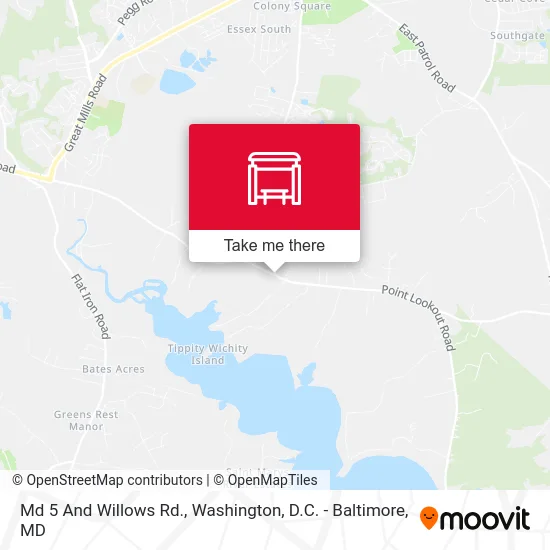 Md 5 And Willows Rd. map