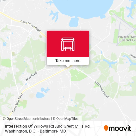 Intersection Of Willows Rd And Great Mills Rd map
